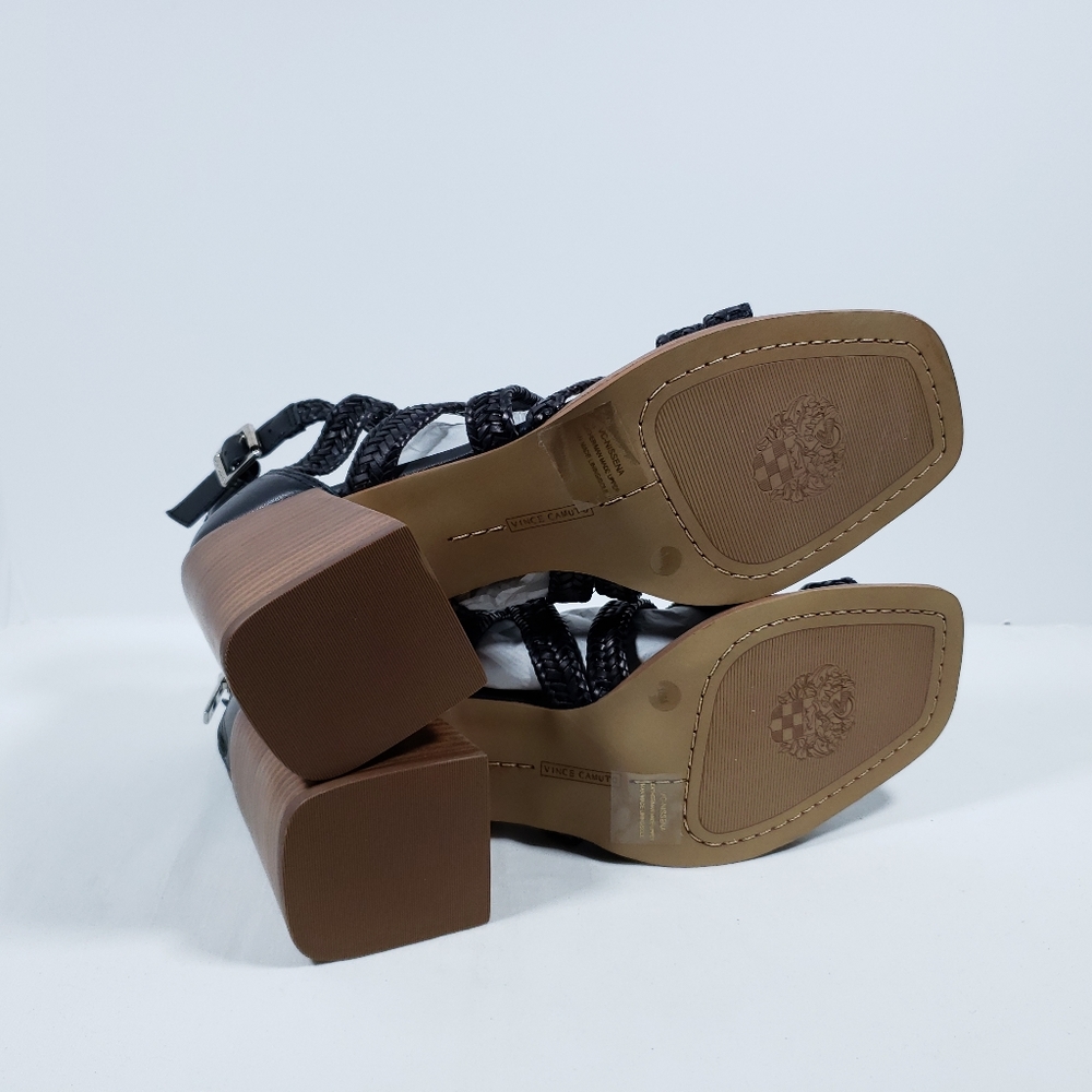 Vince Camuto Nissena Block Heel Sandal - Black 10M - Picture 3 of 4